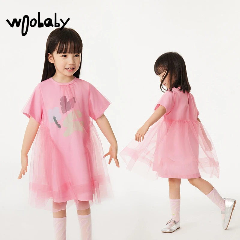 WB【夏连衣裙-组合】woobaby女宝薄荷漫波凉感小童连衣裙