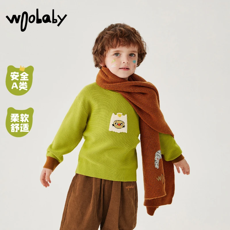【BC童装】woobaby毛衣儿童针织长袖上衣季小童童装WBC2333O120205