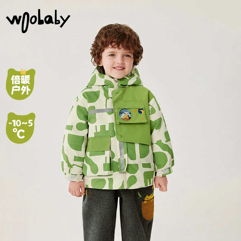 【小璐】Woobaby羽绒服三防工装外套23冬WBC2343O100321