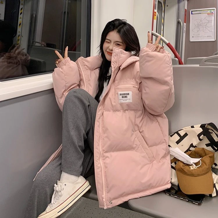 棉衣秋冬款加大码胖mm冬季新款羽绒衣羽绒衣女加厚学生面包服韩系