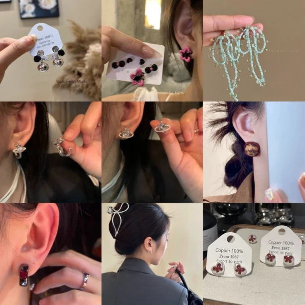 铜合金仿珍珠耳饰 耳饰耳环耳钉 一单一拍 满3件包邮