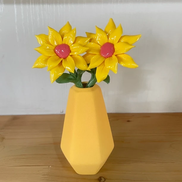 精焰仿真陶瓷向日葵假花纯手工手捏太阳花家居客厅桌面装饰小摆件