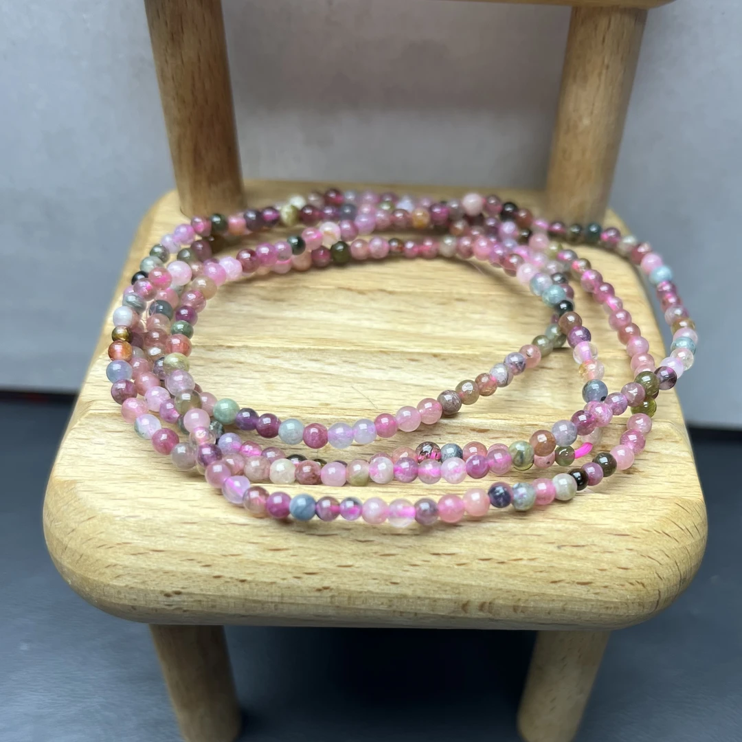 【遇见轻奢珠宝】178号天然碧玺多圈手链珠径4mm