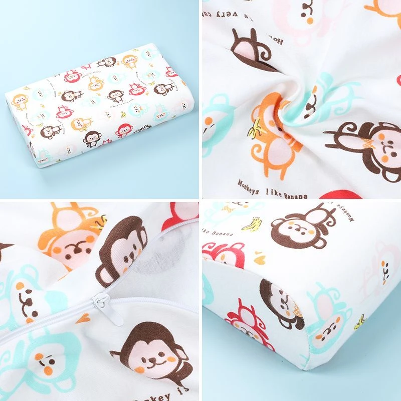 儿童枕头纯棉卡通婴儿枕头芯记忆棉学生青少年护颈椎宝宝枕头套装