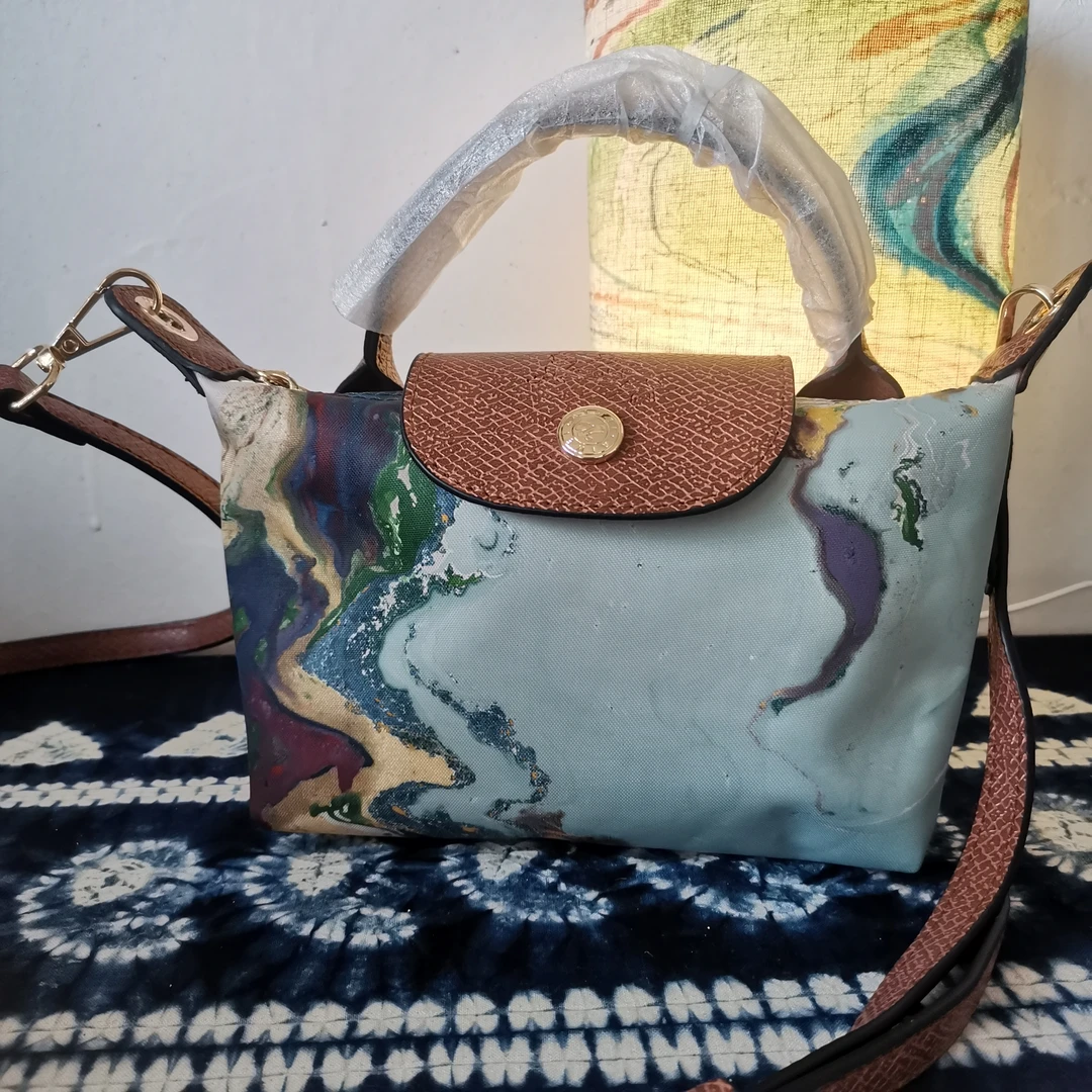 【漂漆定制成品】蓝色海湾系列天然大漆漂漆包默认微瑕no退no换