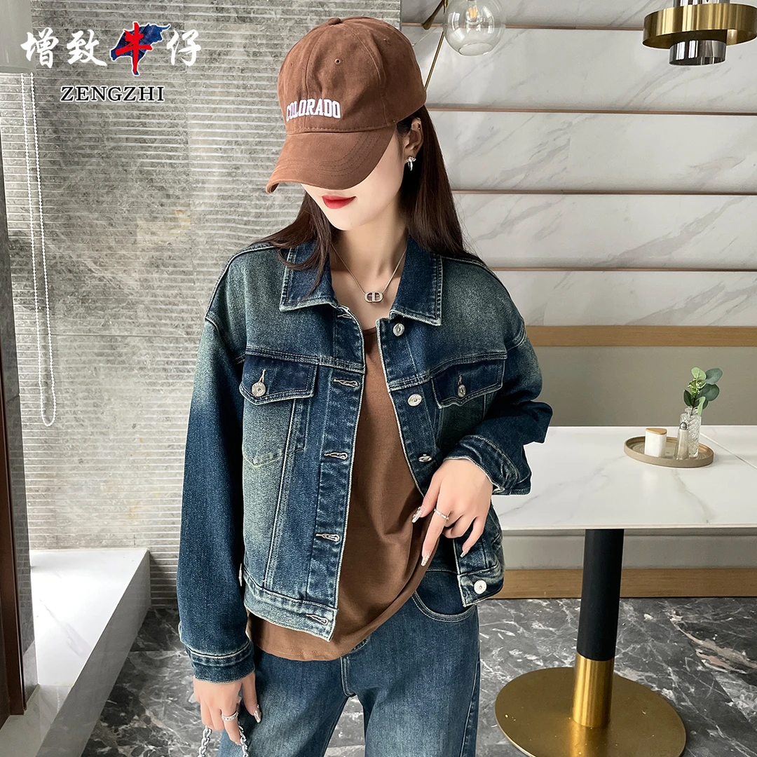 ZENGZHI/增致牛仔WDS9368秋季怀旧百搭韩版潮流休闲显瘦牛仔外套