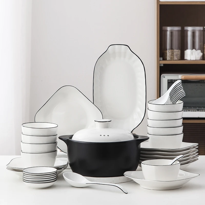 碗盘餐具全套2025新款高档餐具北欧吃饭碗筷碗具盘子碗碟套装家用