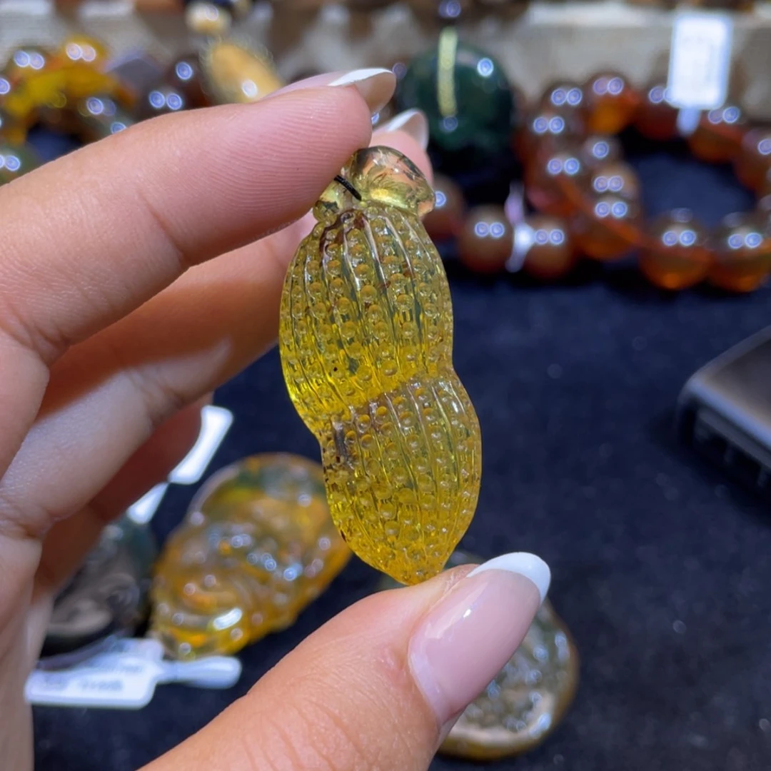 【闪购商品】琥珀珠宝奇石未镶嵌花生