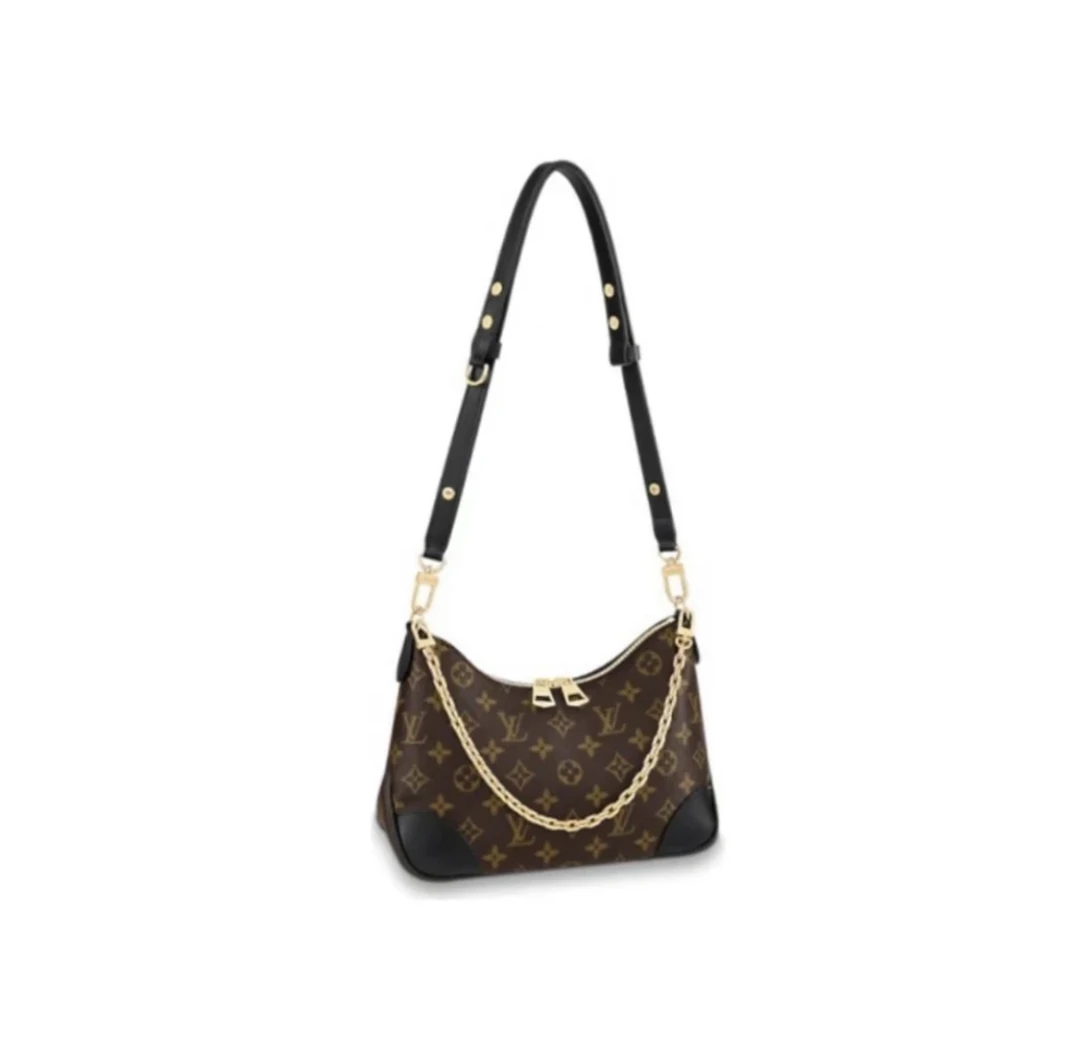 99新 LouisVuitton/路易威登 Lv黑牛角单肩斜挎包