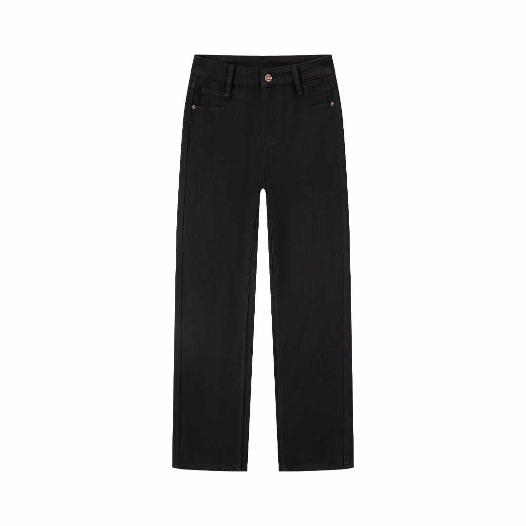 2801四面弹力显瘦黑色系列-不掉色直筒裤百搭