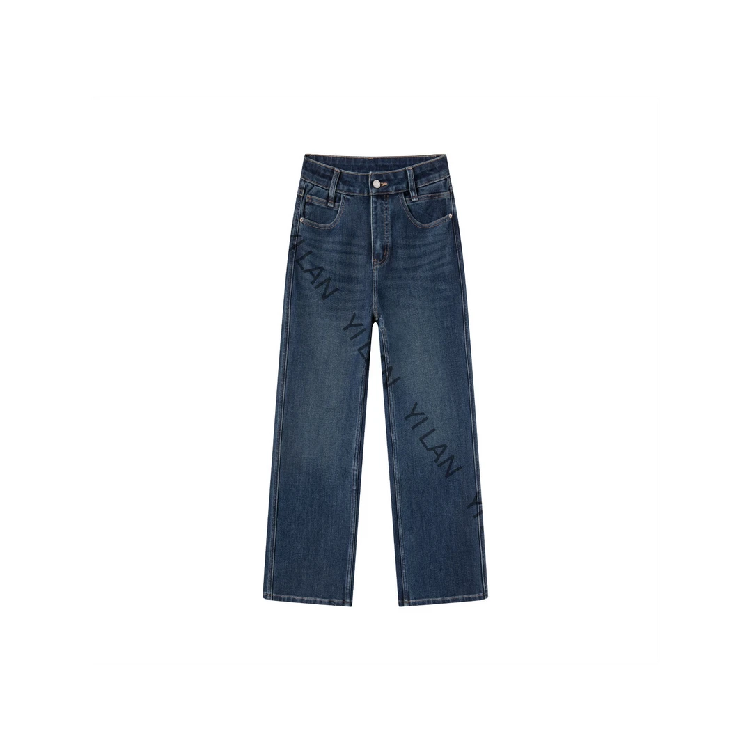 八面弹-大牌匠心质造同原轻奢窄版直筒女裤时尚百搭水洗