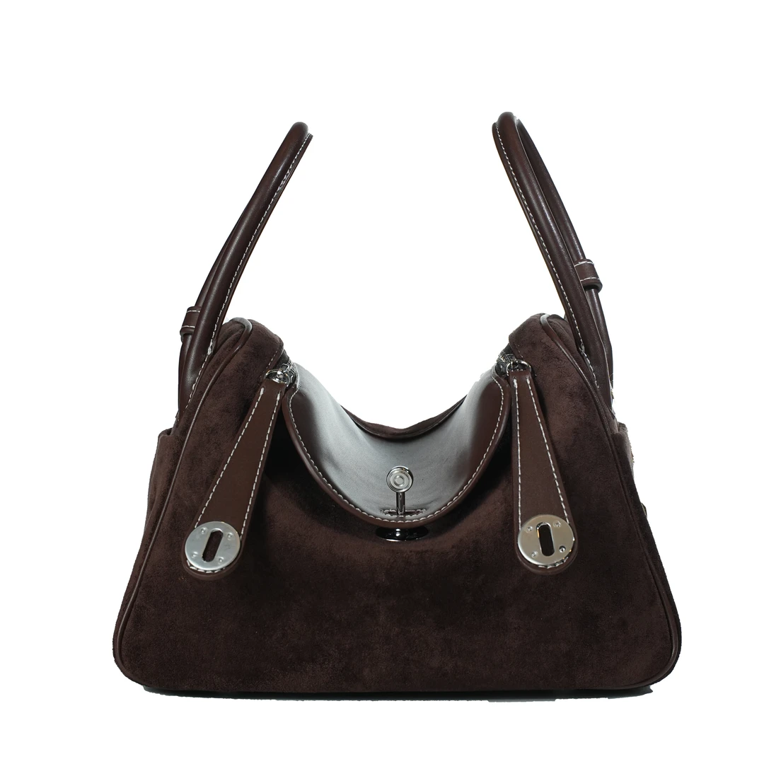 BV&BP新款百搭简约磨砂医生包手拎单肩女包BV5526-乌木色