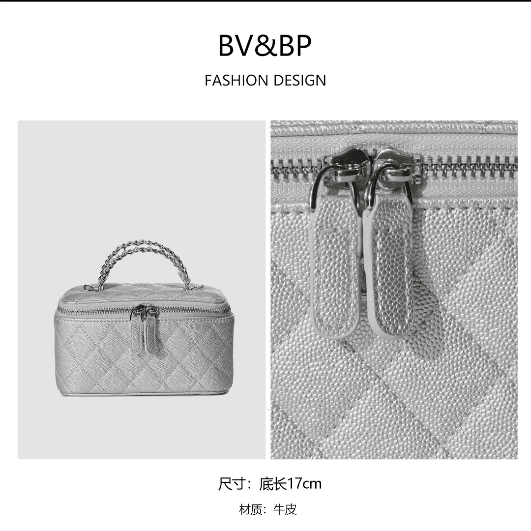 【银河系盒子】经典时尚百搭原创设计手提包 BV1321-1-银色