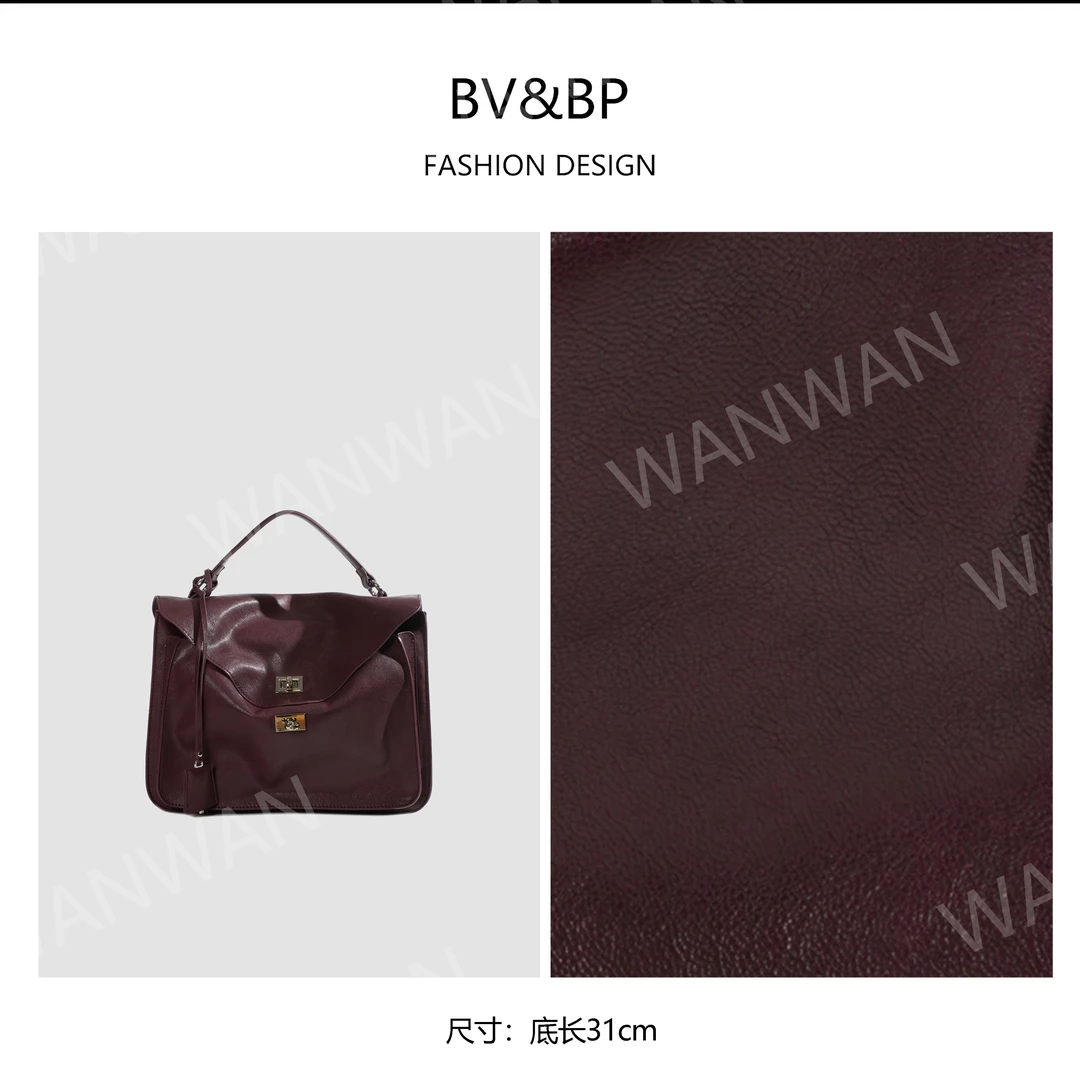 BV&BP新款通勤百搭托特手提翻盖单肩女包BV3929-西梅紫