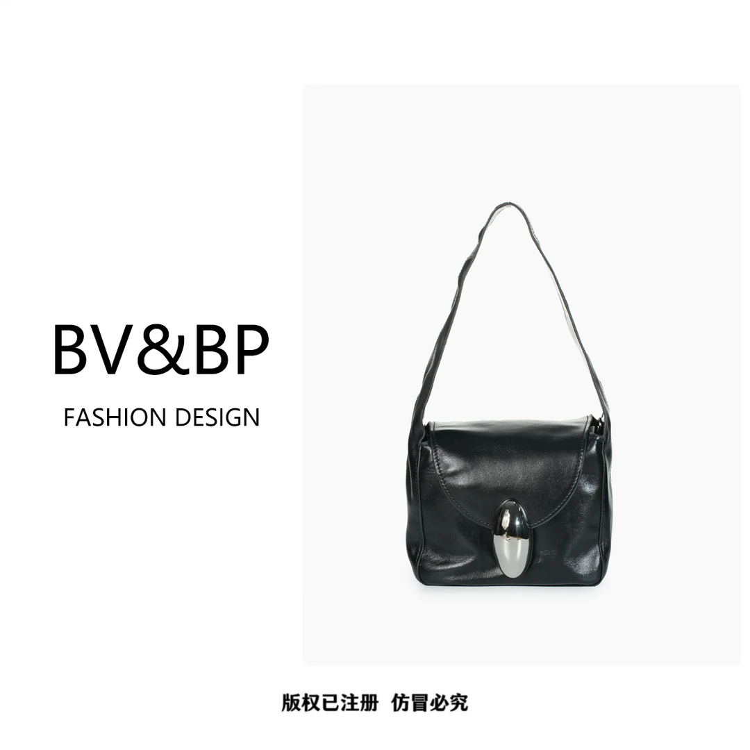 BV&BP时尚轻奢百搭设计款腋下信封手提单肩包BV2826-黑色