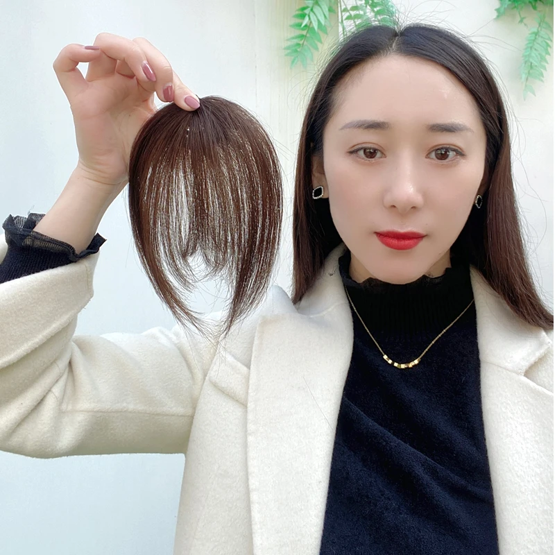 全手织小千代刘海真人发丝刘海片减龄修颜遮盖高发际线