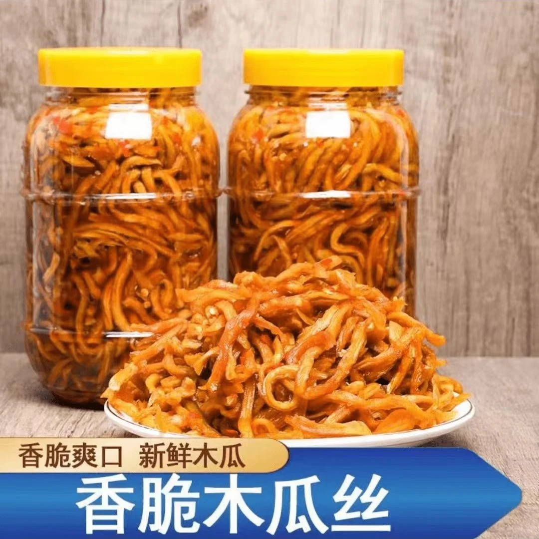 香辣鲜爽酱菜下饭菜湖南特产木瓜条开胃菜咸菜榨菜酱解馋小零食