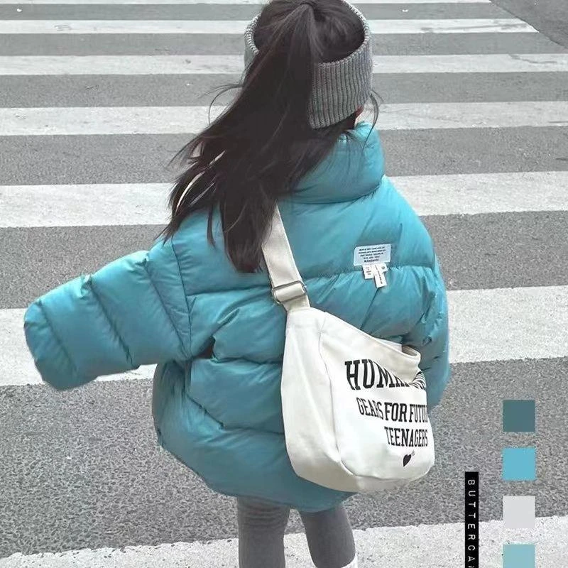 波司登短款儿童羽绒服立领洋气韩版男女童新款白鸭绒冬季加厚2023