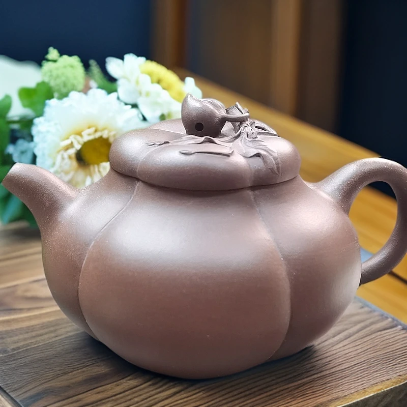 手工紫砂壶上合桃设计高端茶具大容量