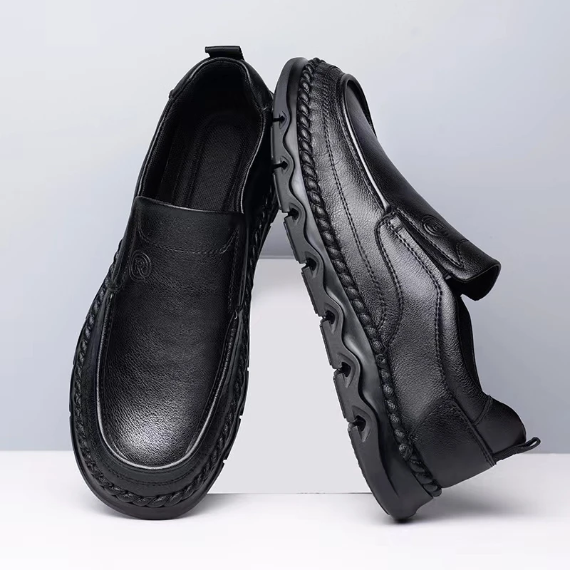 男鞋新款商务软底软面休闲鞋舒适透气鞋子男平底防滑耐磨夏季