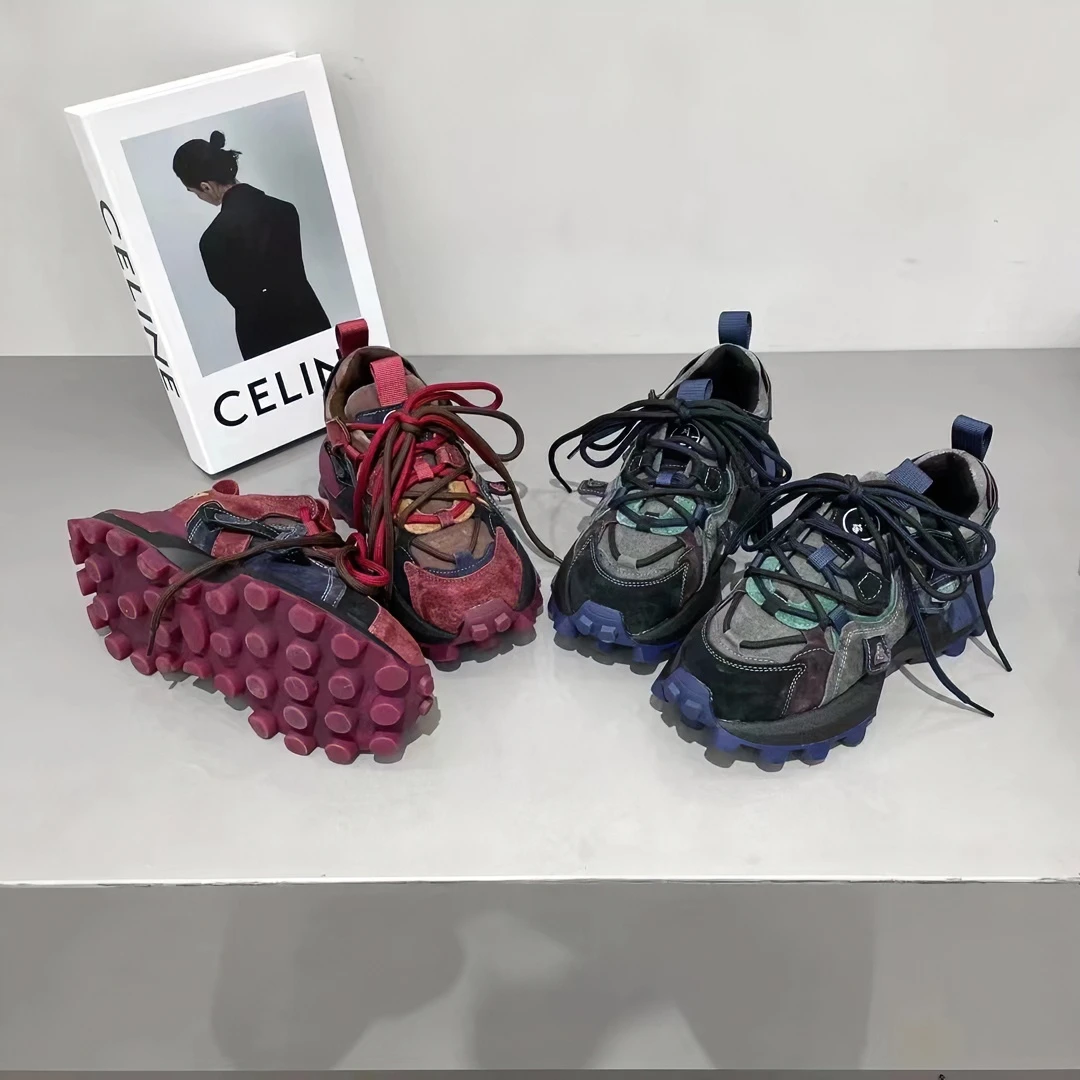 2024爆款纯皮厚底增高百搭洋气时尚潮流舒适透气休闲阿甘鞋女