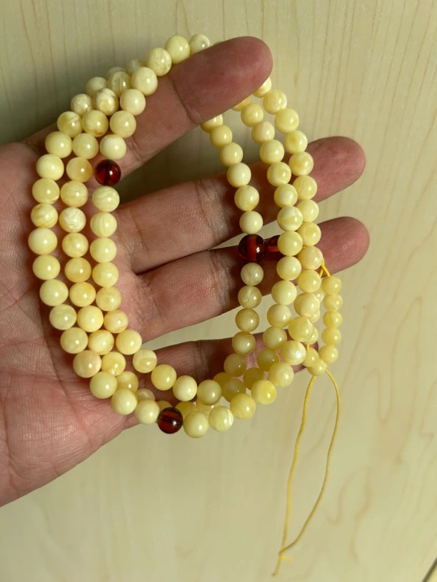 琥珀蜜蜡108珠子6加20.2克