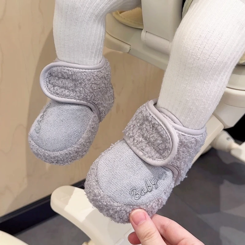 婴儿棉鞋子学步加绒秋冬季保暖新生不掉男女宝宝0一1岁6一12个月7