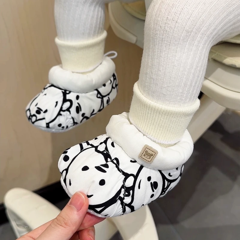 婴儿棉鞋秋冬季加厚加绒保暖0-3-12月软底学步男女宝宝鞋1岁不掉6