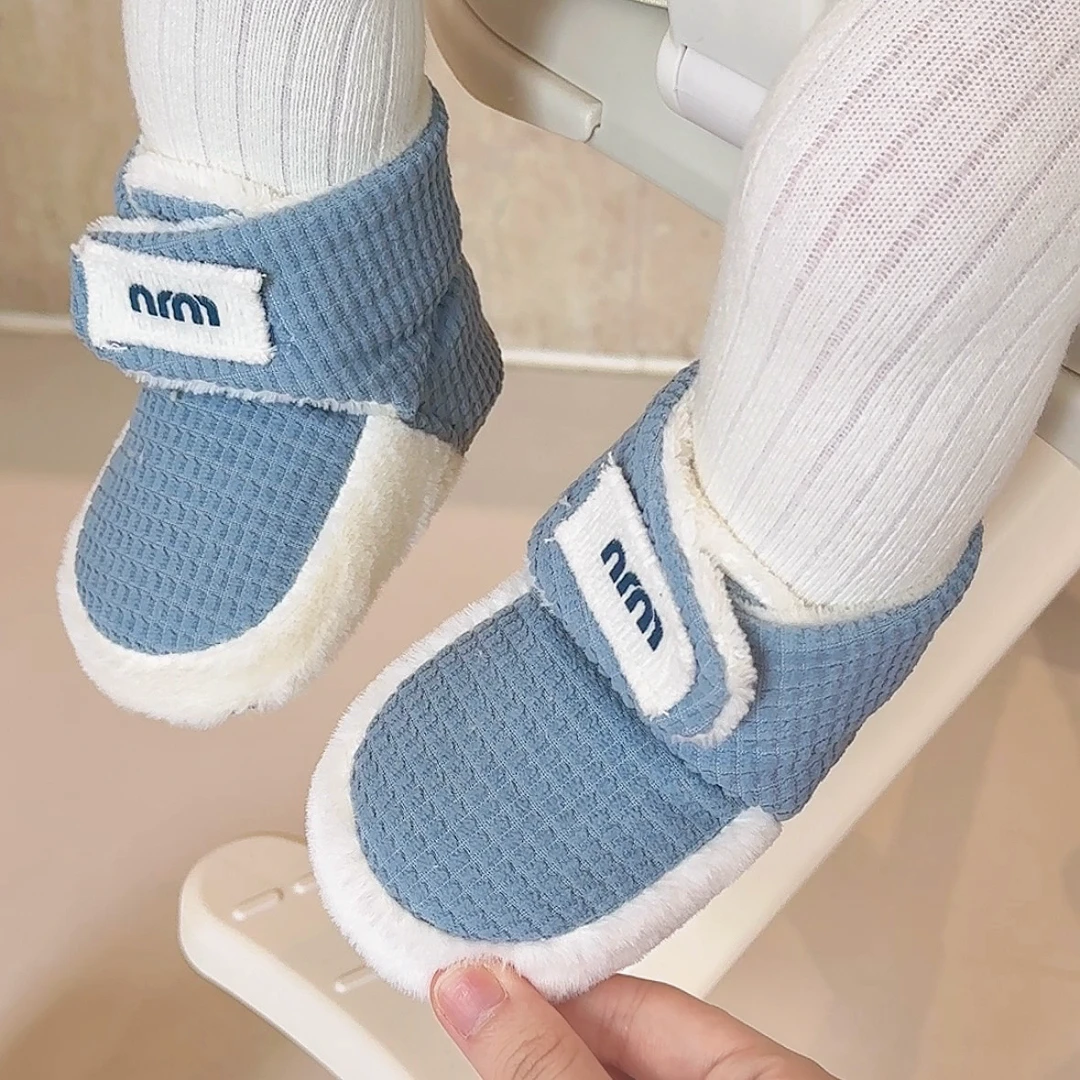 婴儿鞋秋冬季1岁加绒加厚保暖棉鞋袜男女宝宝学步鞋不掉0-6—12月