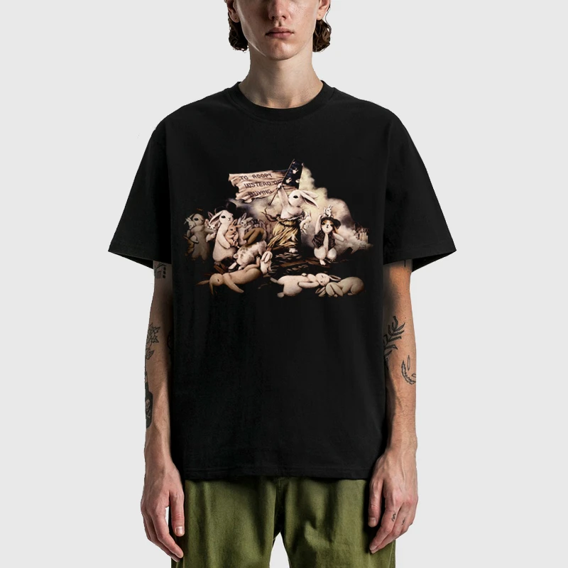 Young Guns 【兔兔大作战】重磅夏季潮流时尚简约印花短袖T恤A610