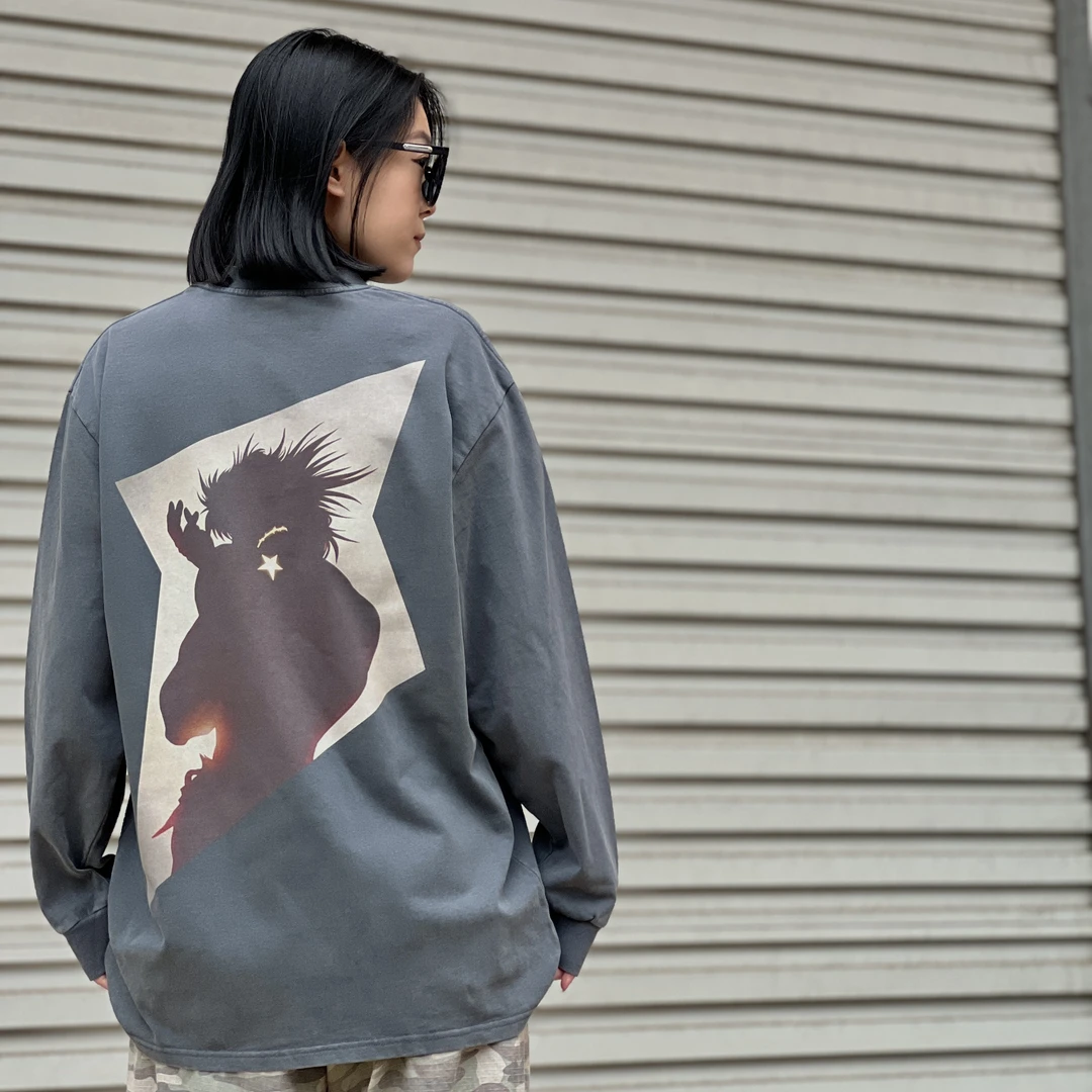 Young Guns JOJO奇迹大冒险 美式复古重磅320G水洗长袖印花T恤男