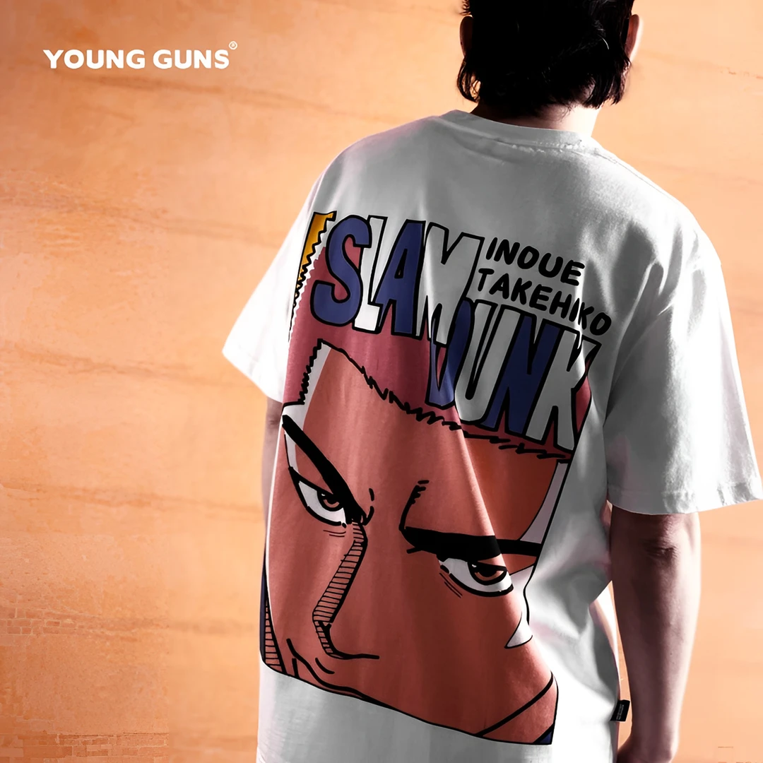 Young Guns 樱木花道Slam Dunk灌篮高手动漫周边重磅纯棉短袖T恤