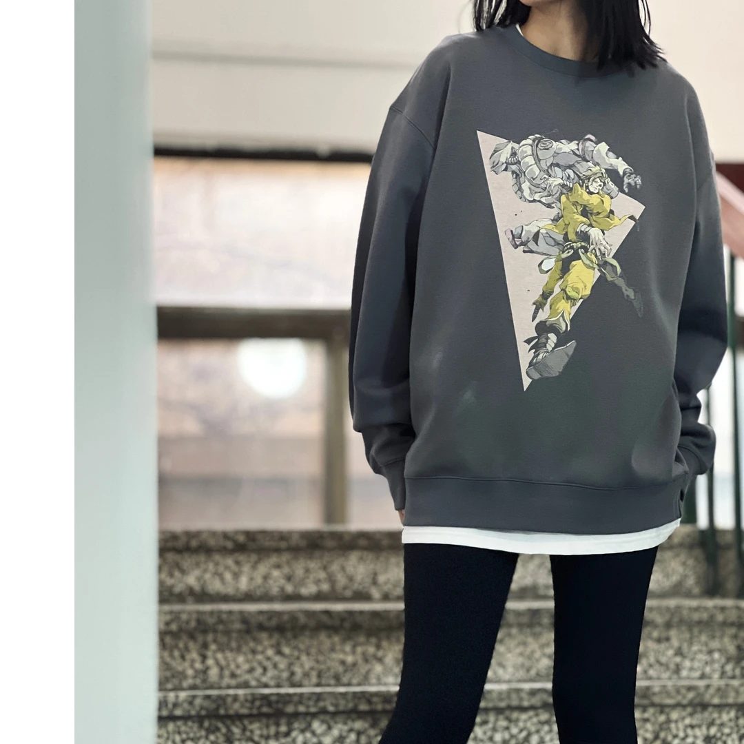 Young Guns JOJO奇迹大冒险 秋冬复古潮流动漫加绒卫衣430克-A74