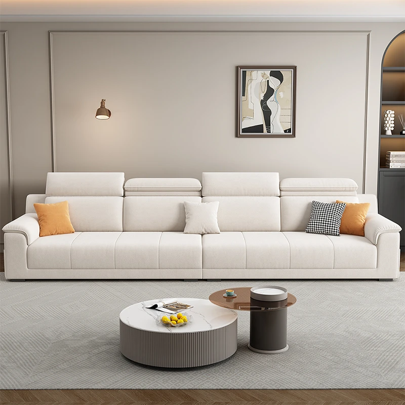 意式极简奶油风防猫抓布沙发客厅小户型六防技术简约现代轻奢沙发