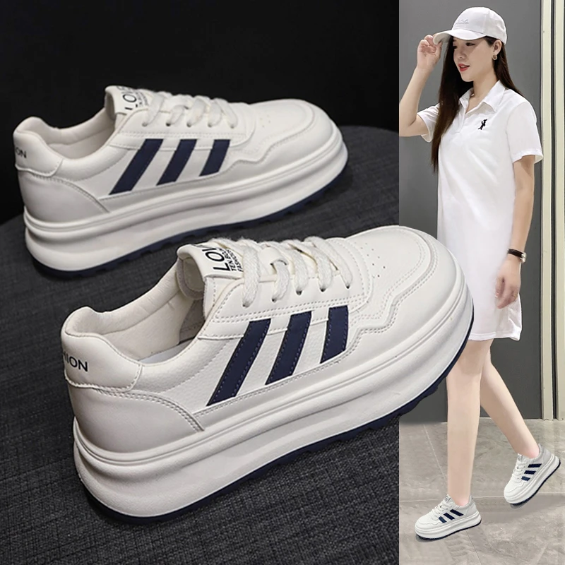 厚底松糕小白鞋女2024新款爆款百搭秋季运动女鞋学生休闲鞋板鞋