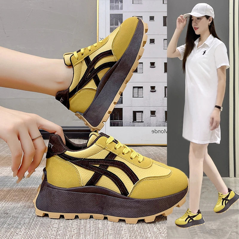 阿甘鞋女小蛮腰网红2024秋季新款休闲运动透气单鞋ins百搭老爹鞋