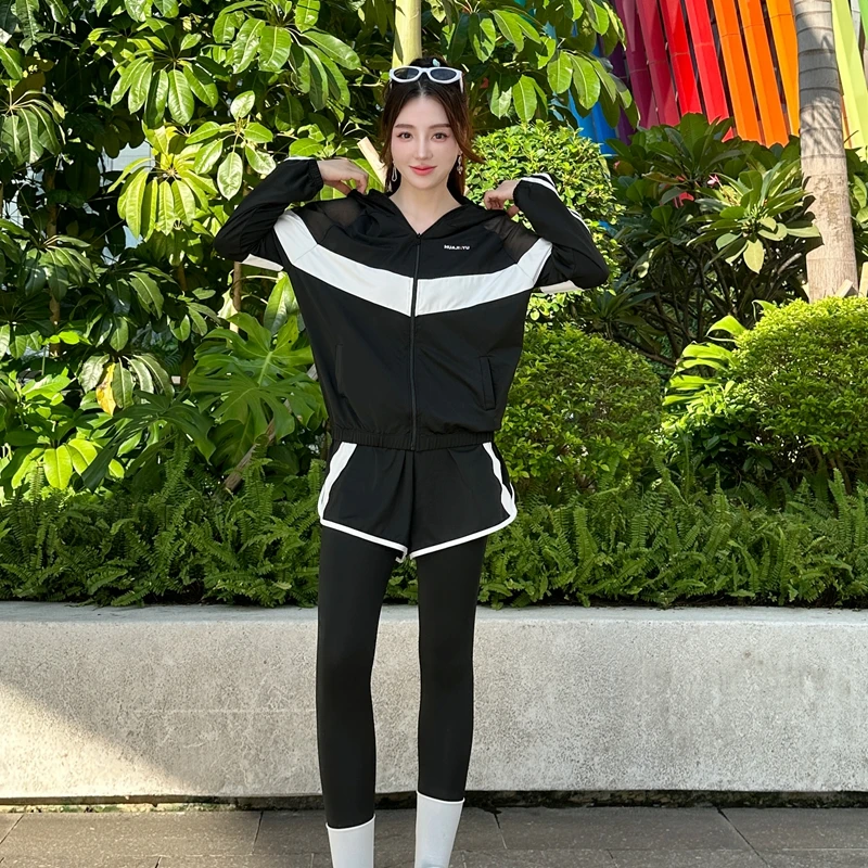 【华解语】春秋跑步运动套装女晨跑服健身套装长袖速干衣宽松瑜伽服