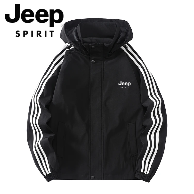 JEEPSPIRIT吉普男女时尚潮流夹克男士外套青年2023年新款运动外套