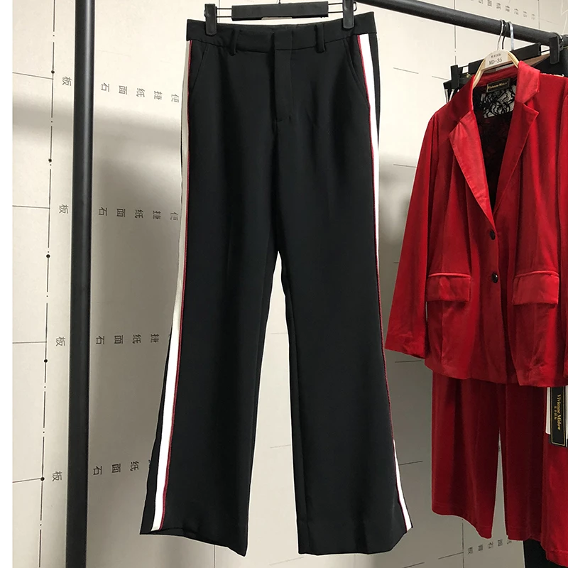 休闲裤显瘦直筒黑色