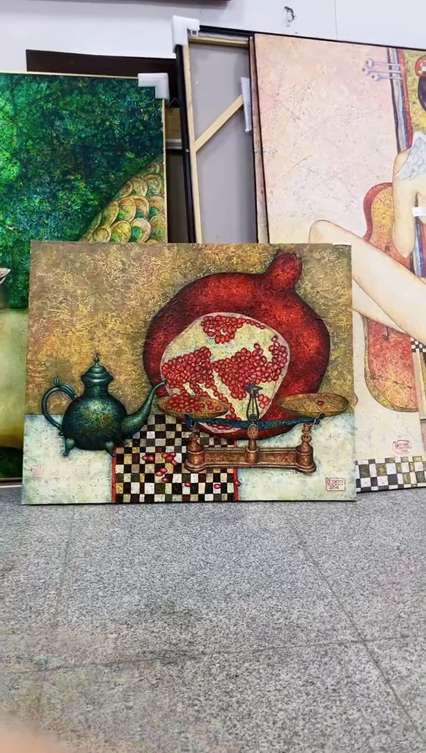 【闪购商品】俄罗斯油画作品《石榴》60*100内