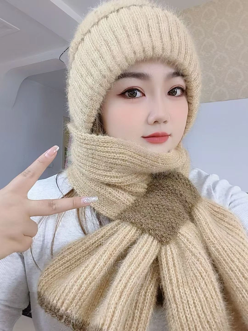 【直播间专属】升级款秋冬针织风雪帽外出骑行保暖护颈护耳包头帽