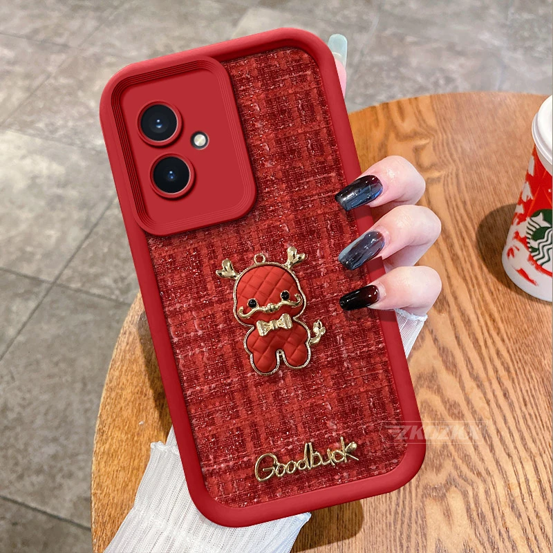 荣耀100手机壳龙年小香风编织立体小公仔男女款荣耀100Pro保护套