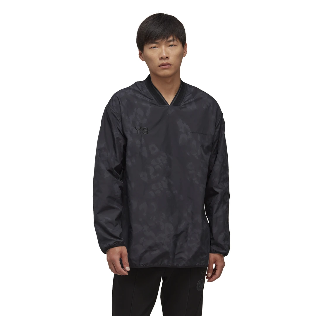 Y-3/Y-3（37-HN1978）黑色印花套头衫