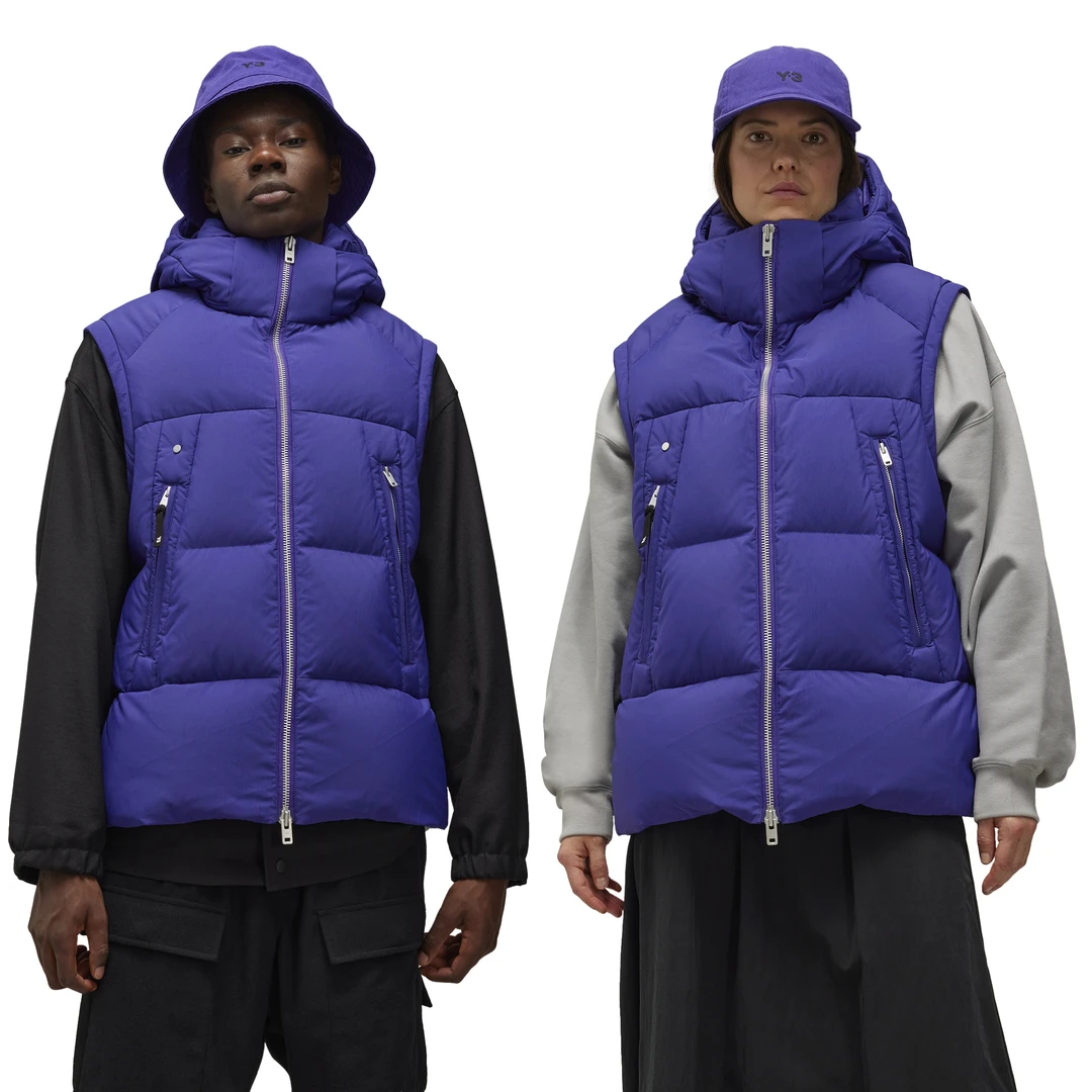 Y-3/Y-3（51-JD9841）紫色情侣款休闲运动羽绒马甲