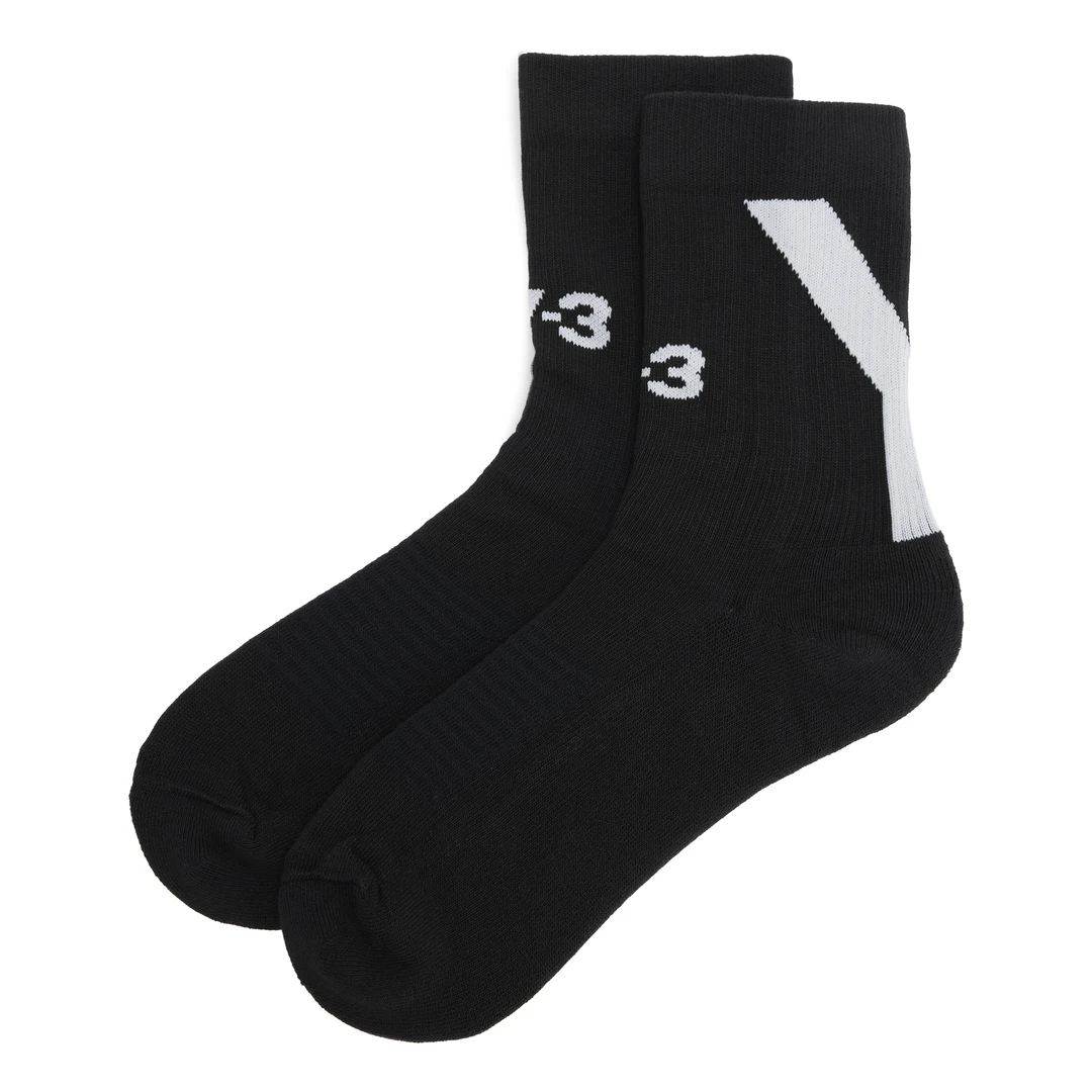 Y-3/Y-3（51-HZ4269）黑色新款时尚中筒运动袜
