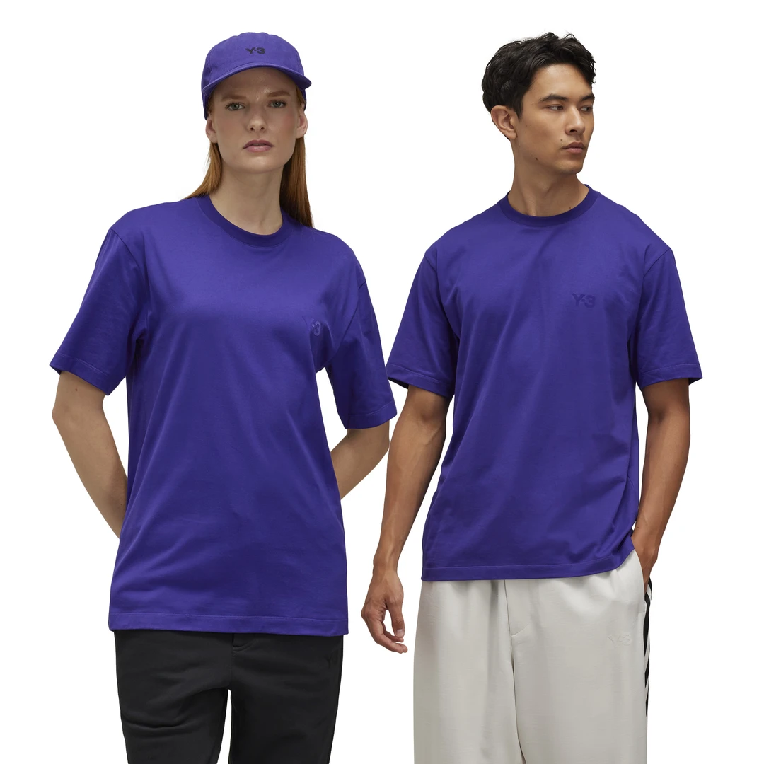 Y-3/Y-3（51-JD9831）紫色经典款情侣休闲运动T恤