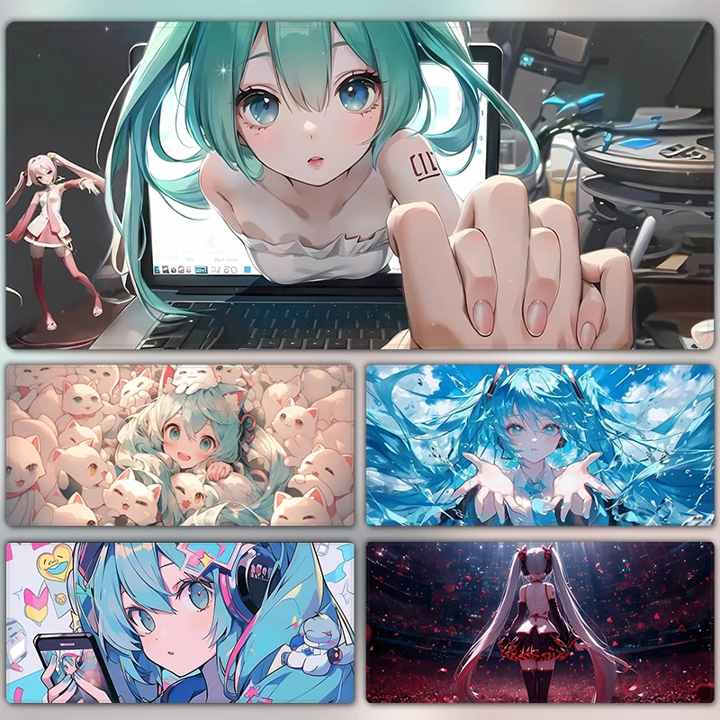 初音未来大号鼠标垫笔记本电脑桌面垫专业定制键鼠垫二次元动漫垫