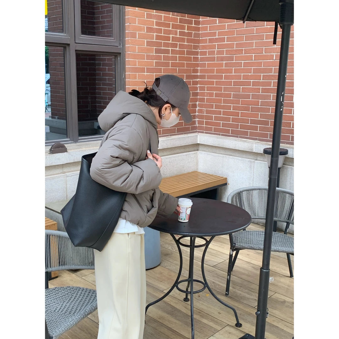 冬季时尚宽松韩版加厚保暖连帽百搭棉服女休闲短款外套