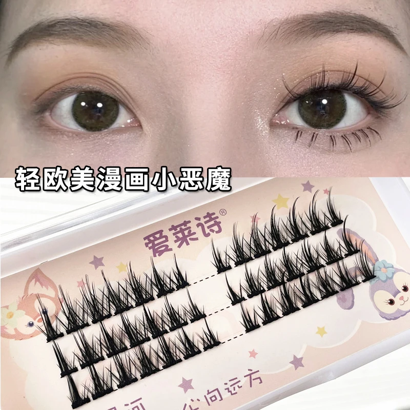 爱莱诗合集自然妈生假睫毛仿真太阳花朵毛三部曲睫毛整簇新手