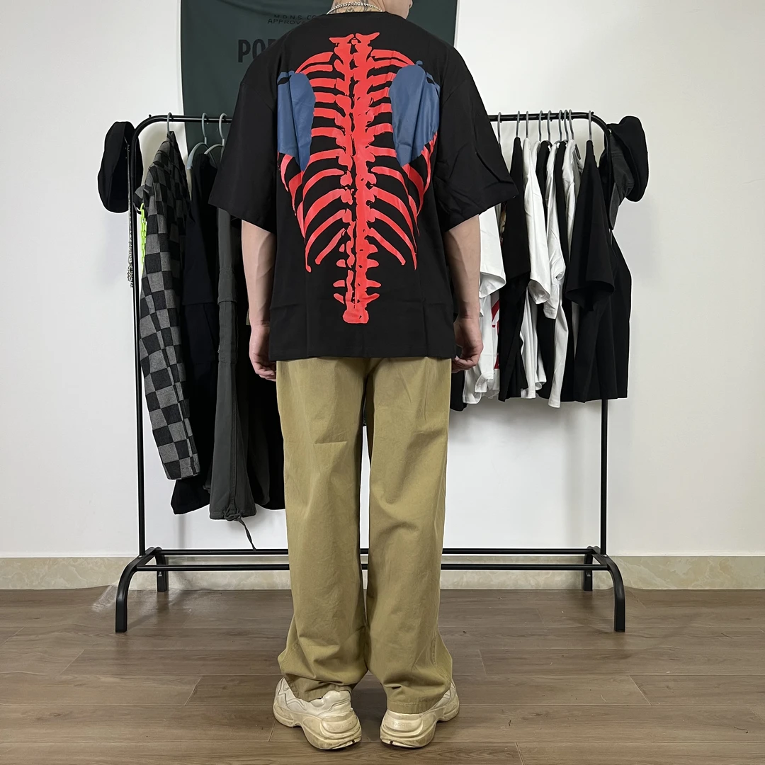 夏季国潮高街美式高克重磅无性别百搭网红爆款白色t恤男女短袖